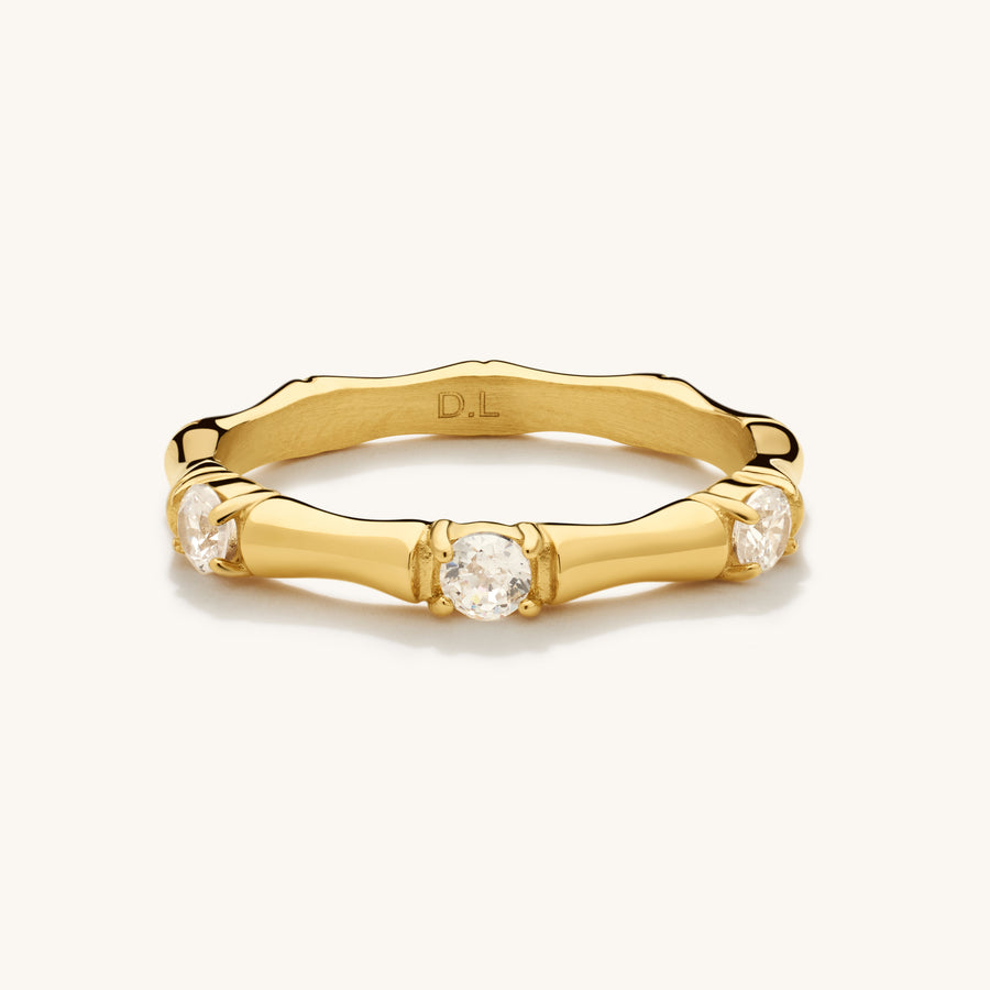 Bamboo Ring With Stones