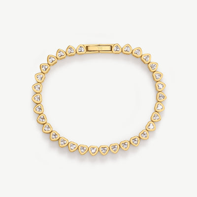 Heart Tennis Bracelet