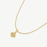 Pleated Clover Necklace