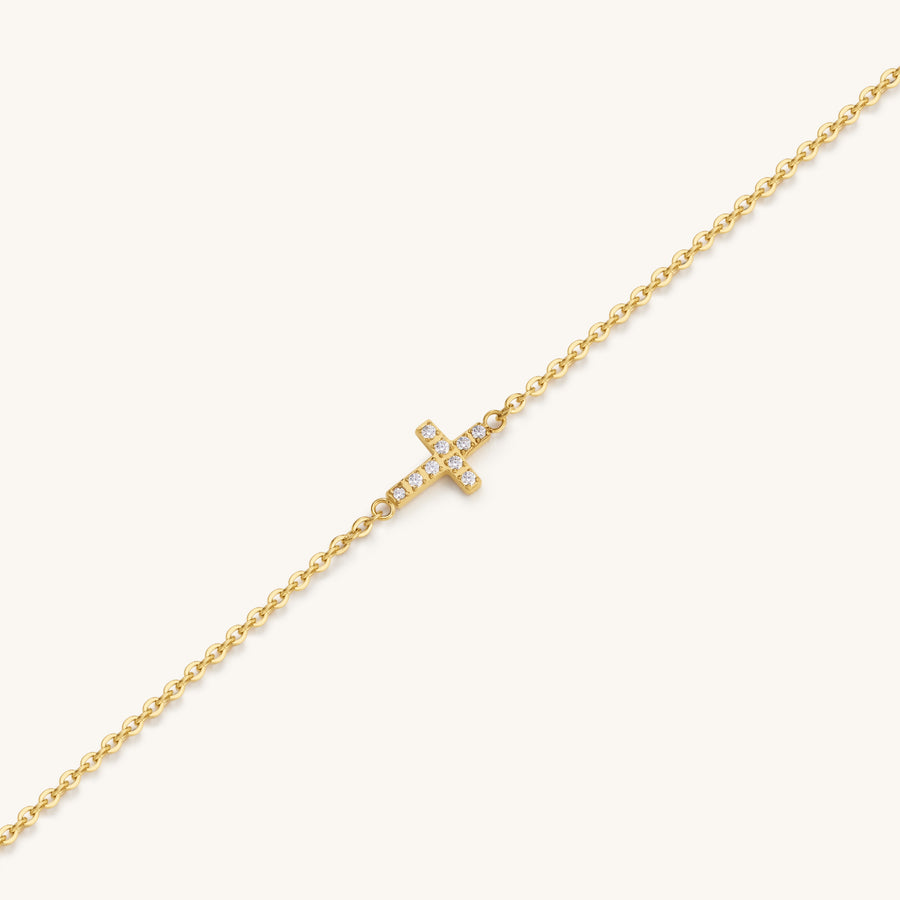 Pavé Cross Bracelet