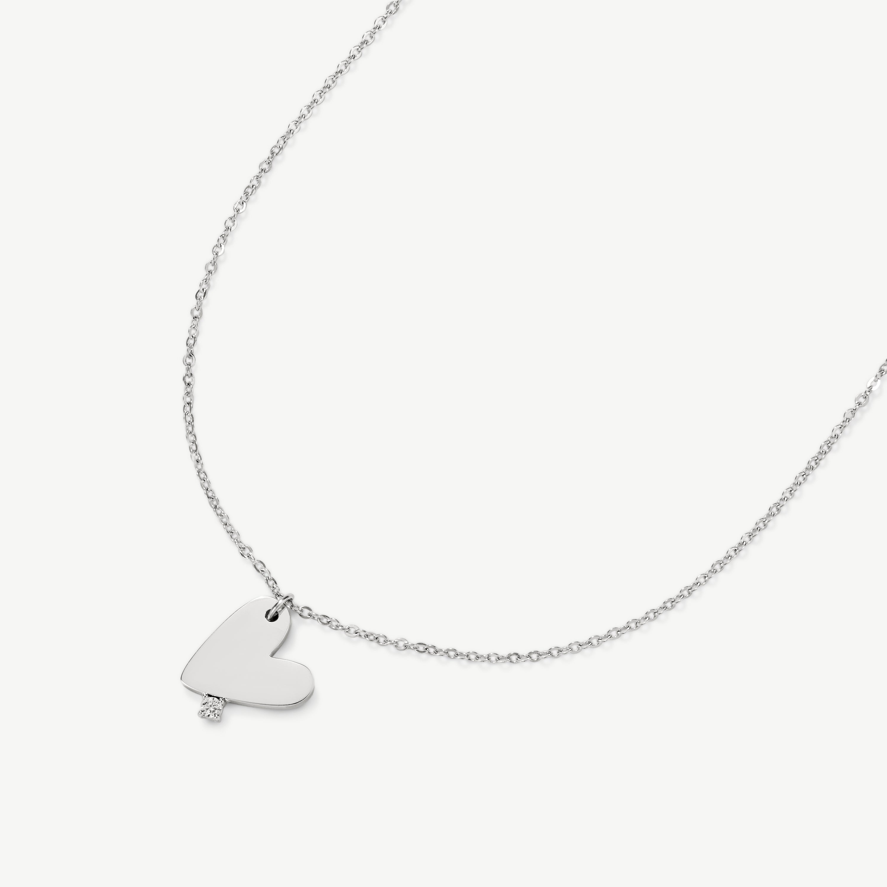 Heart with Stones Necklace