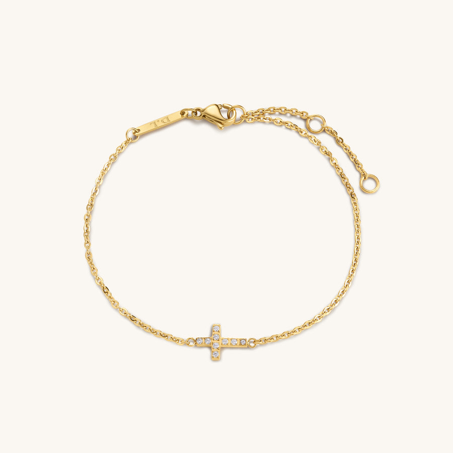 Pavé Cross Bracelet