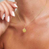 Engravable Disc with CZ Necklace