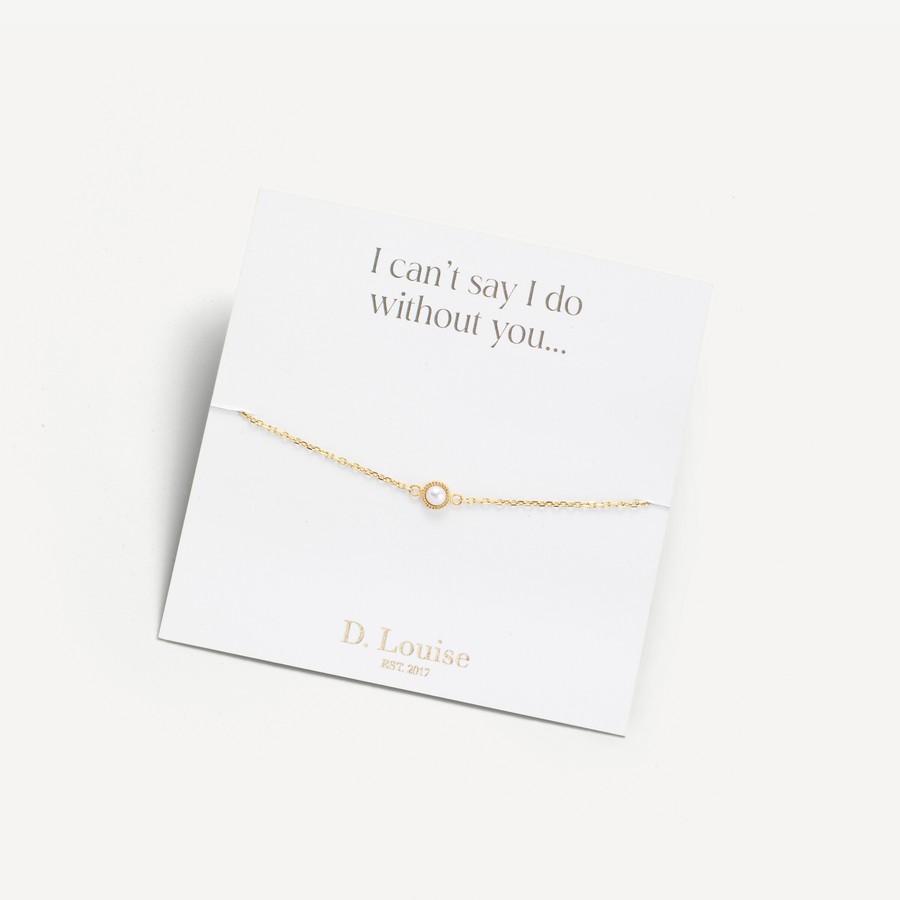 Bridesmaid Dainty Pearl Bracelet