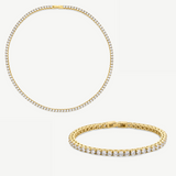 Tennis Necklace and Bracelet Set