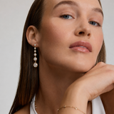 Bezel Statement Drop Earrings