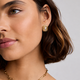 Pearl Shield Earrings