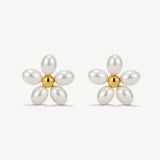 Pearl Flower Studs