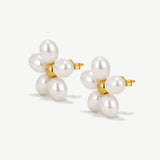 Pearl Flower Studs