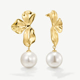 Statement Pearl Flower Earrings
