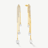 Tiered Tennis Drop Earrings