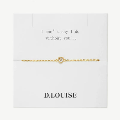Bridesmaids Bracelet Heart with Stones