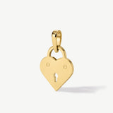 Heart Padlock Pendant Charm
