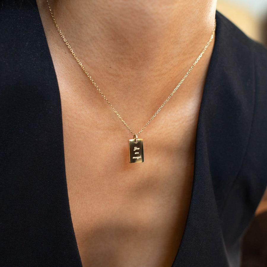 Engravable Pavé Pendant Necklace