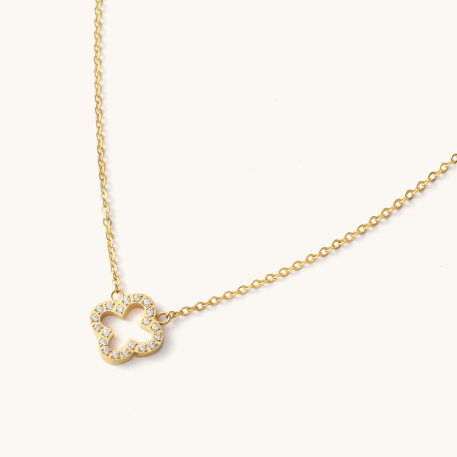 Pavé Clover Pendant Necklace