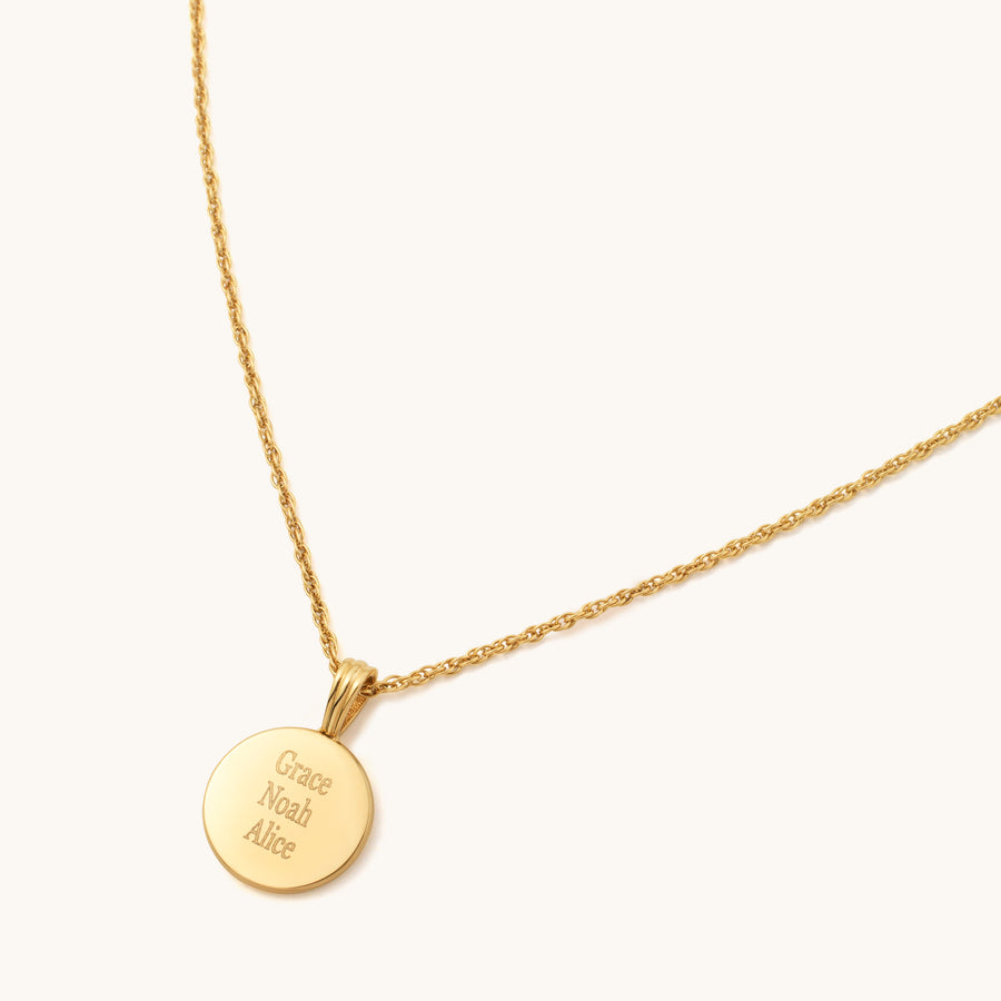 Engravable Classic Disc Necklace