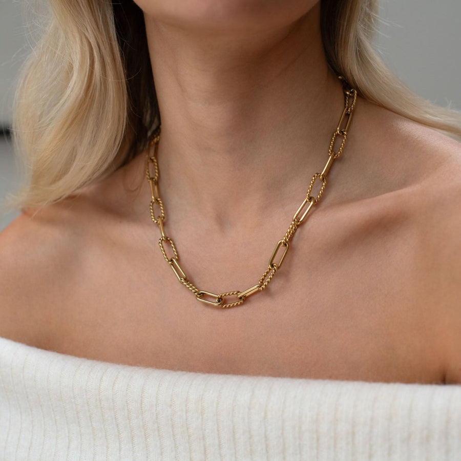 Statement Rope Paperclip Necklace