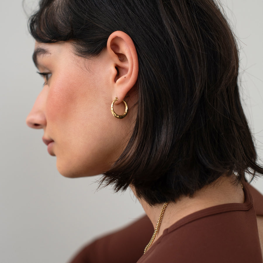 Textured Hoop Earrings