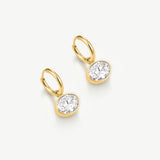 Bold Bezel Oval Huggies