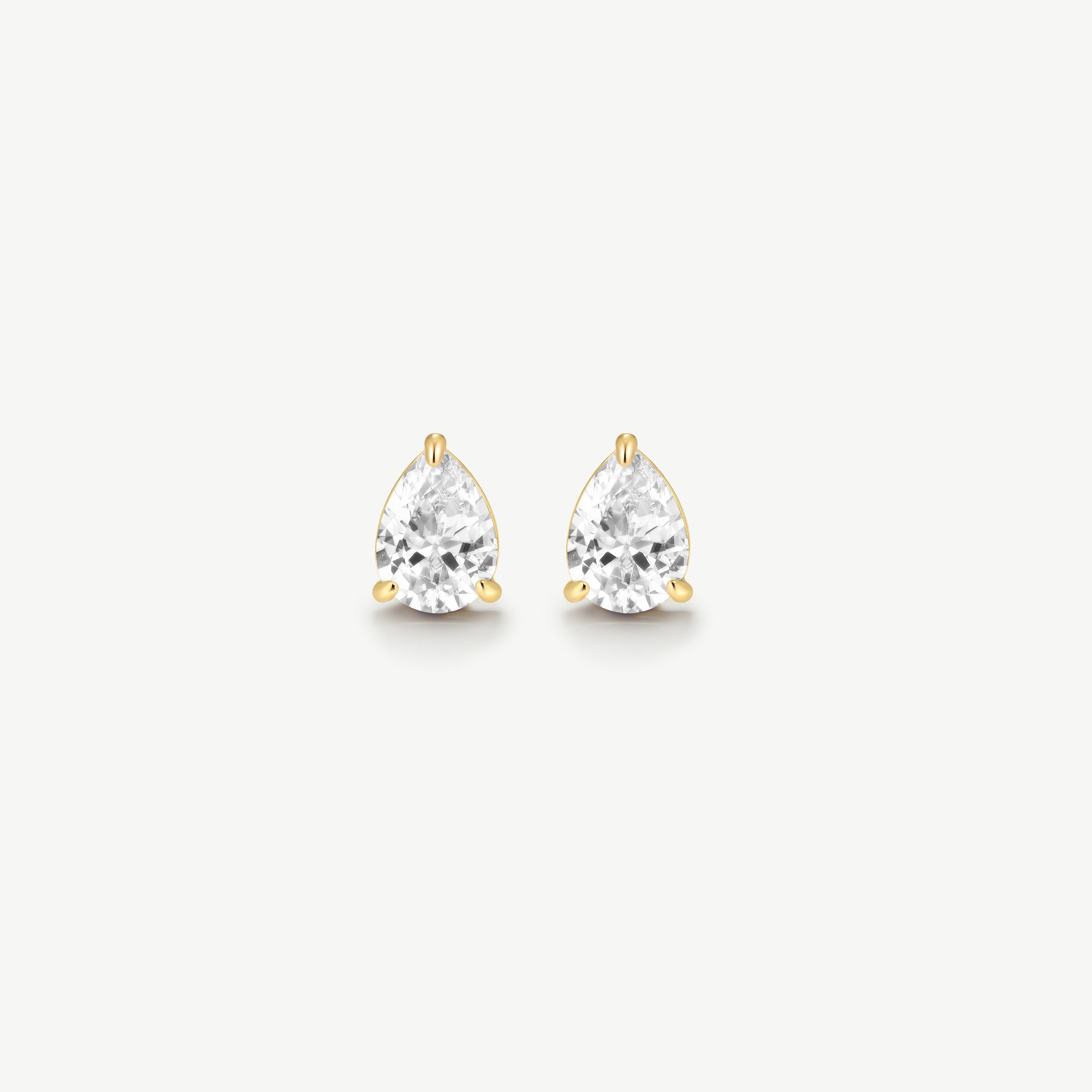 Classic Pear Solitaire Earrings