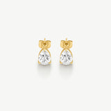 Classic Pear Solitaire Earrings