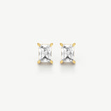 Classic Emerald Solitaire Earrings