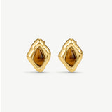 Tigers Eye Abstract Earrings