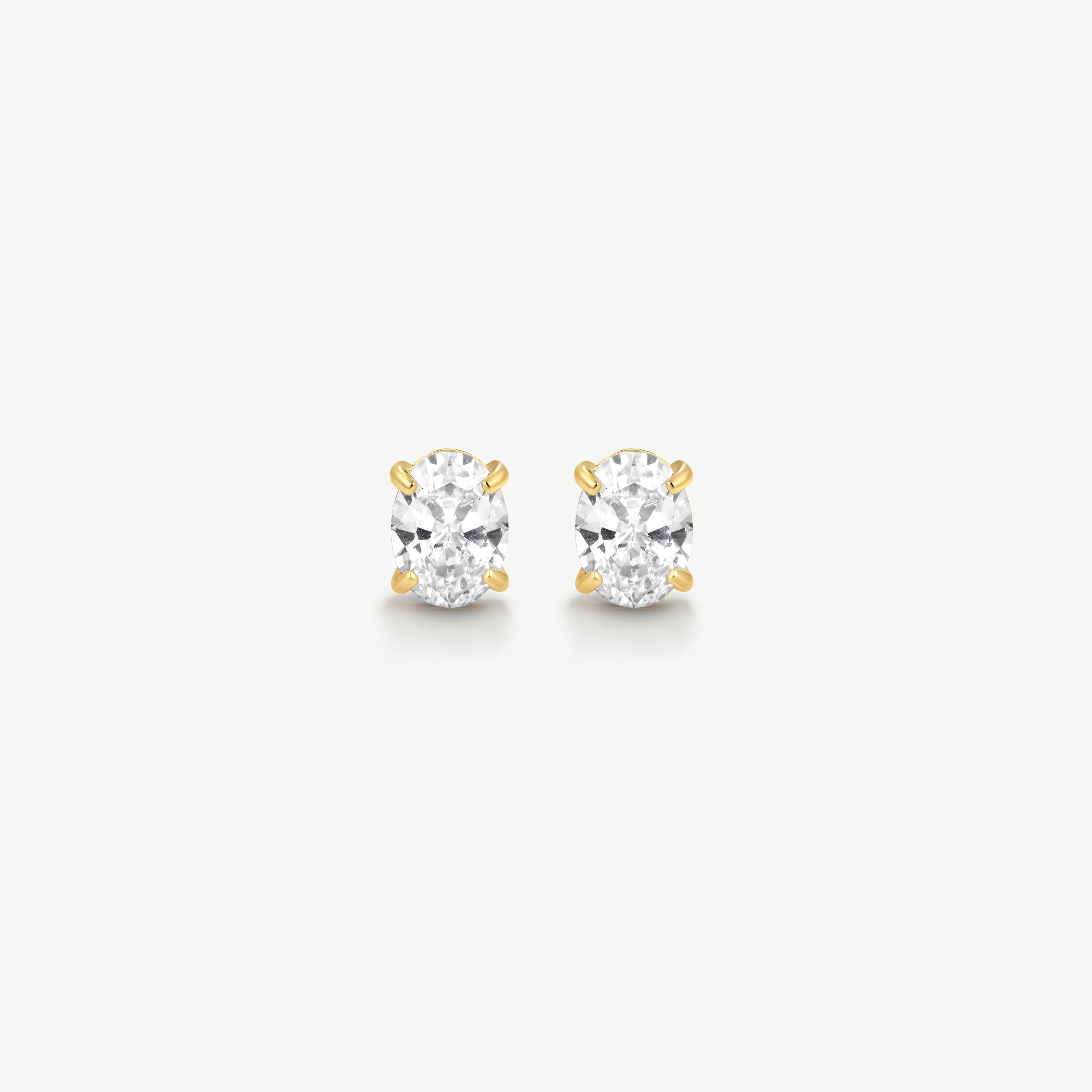 Classic Oval Solitaire Earrings