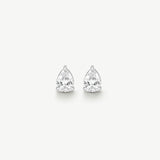 Classic Pear Solitaire Earrings