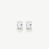 Classic Oval Solitaire Earrings