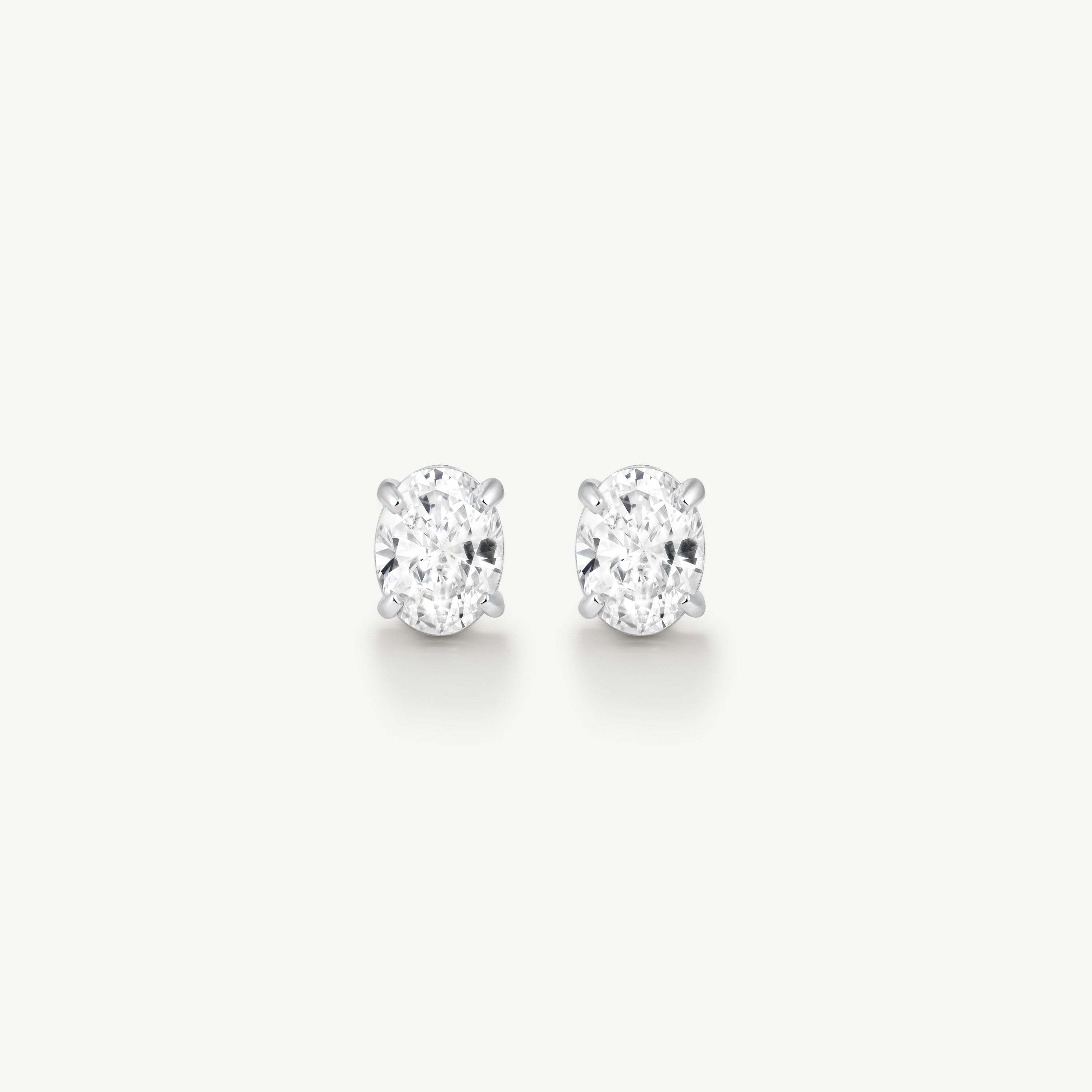 Classic Oval Solitaire Earrings