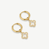Pave Clover Huggies