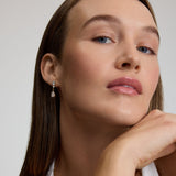 Pear Drop Earrings with Stones