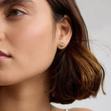 Pleated Clover Studs