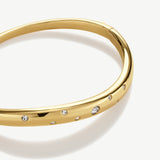 Wave Bangle with Stones