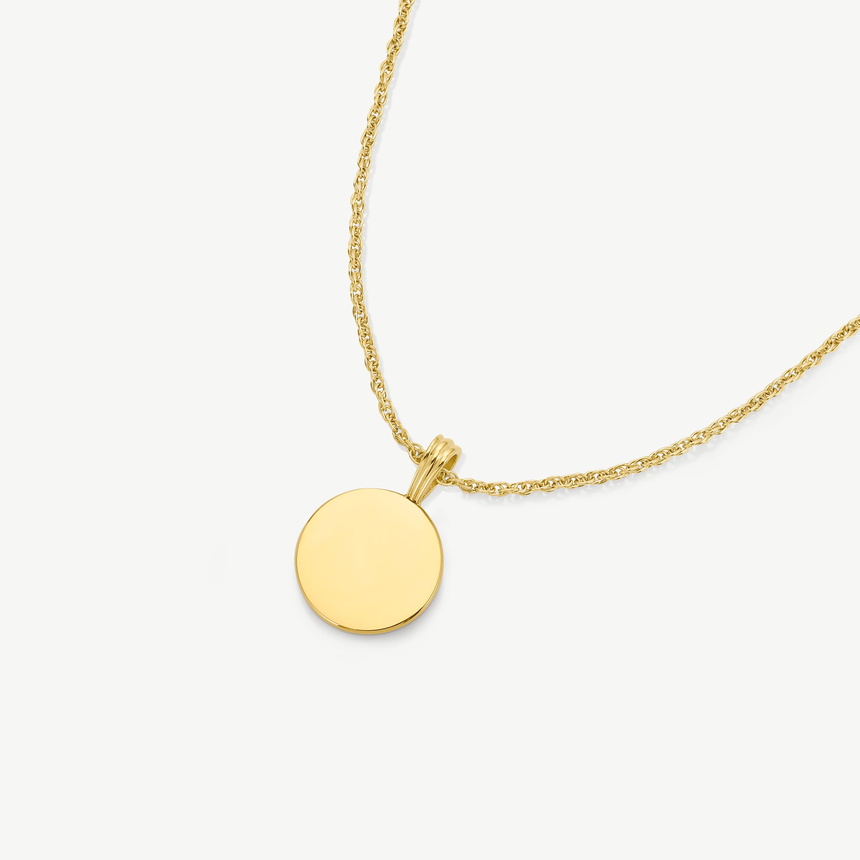 Engravable Classic Disc Necklace