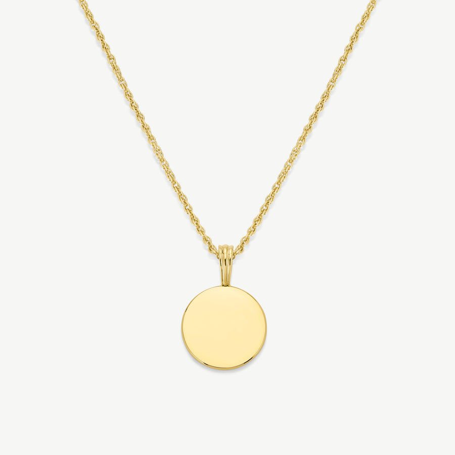 Engravable Classic Disc Necklace