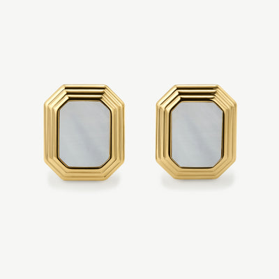 Statement Deco Mother Of Pearl Studs