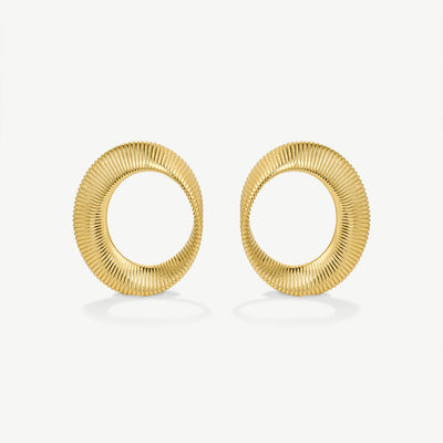 Ribbed Twist Earrings
