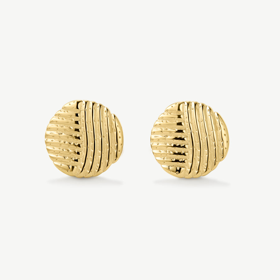 Textured Coin Earrings