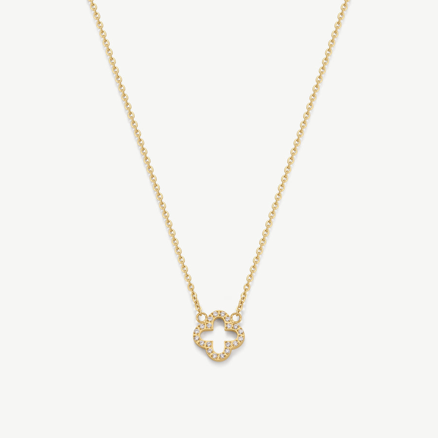 Pavé Clover Pendant Necklace