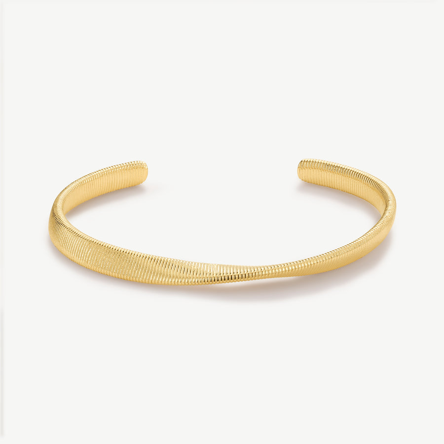 Ribbed Twist Bangle