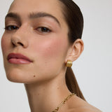 Ribbed Small Hoops