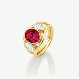 Bezel Trilogy Ring Ruby
