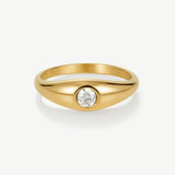 Tapered Solitaire Ring