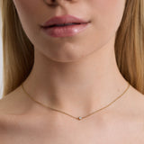 Small Bezel Diamond Necklace