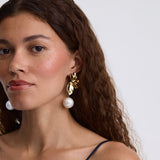 Statement Pearl Flower Earrings