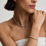 Tennis Necklace and Bracelet Set