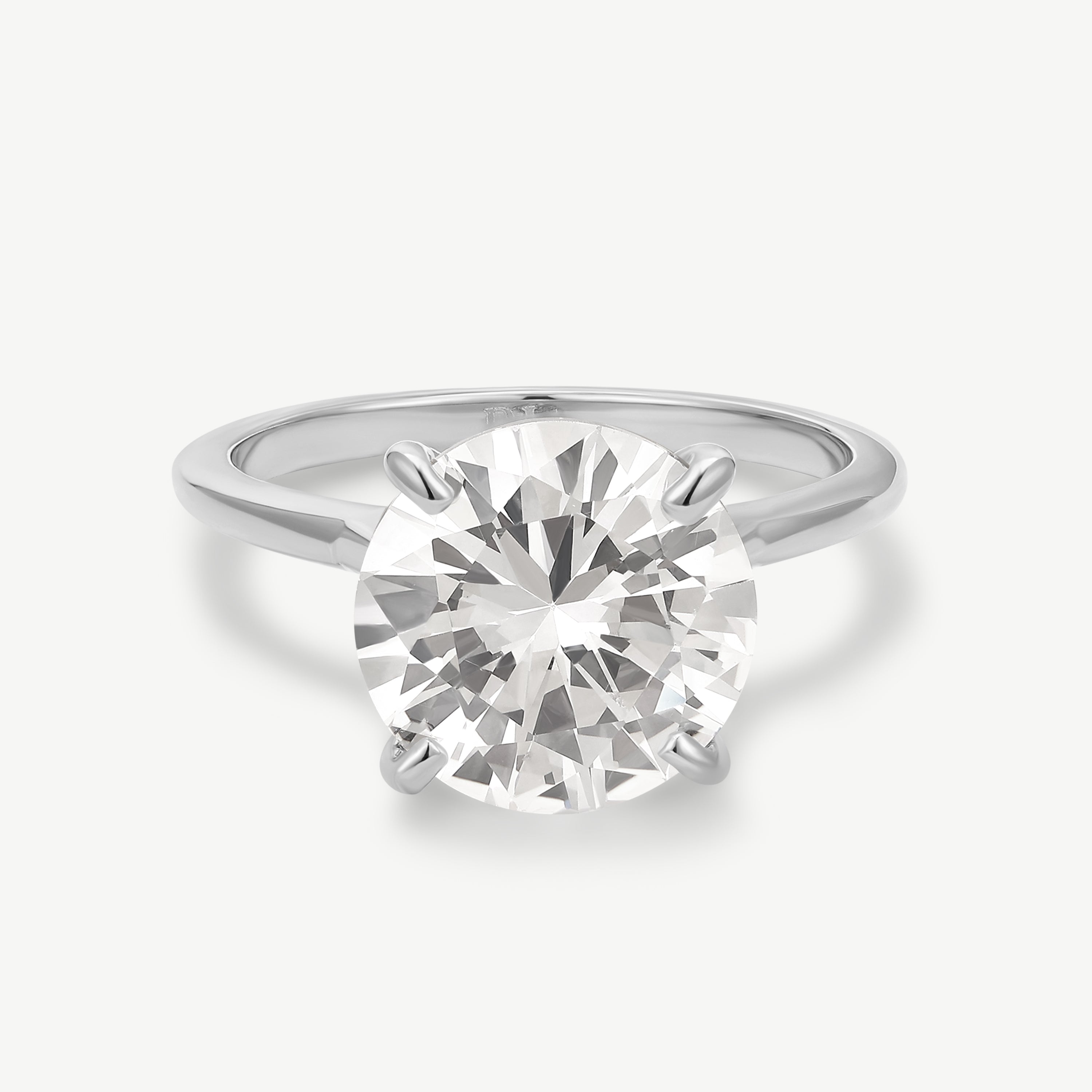 Round Solitaire Diamond-Inspired Ring 3ct