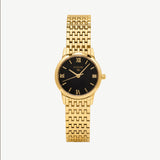 Classic Link Round Gold Watch Black Dial